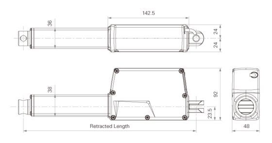 12/24V DC 6000N Thrust Electric Cylinder Linear Motion Waterproof IP66 25-600mm
