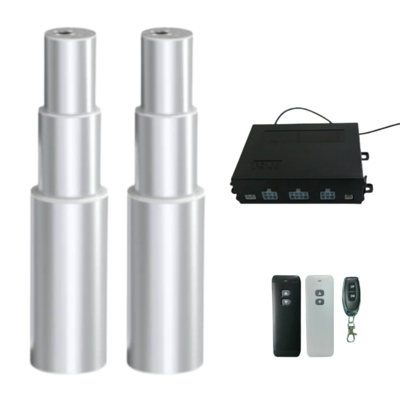 3-Stage Round Telescopic Lifting Column 2000N Thrust 24V DC Motor