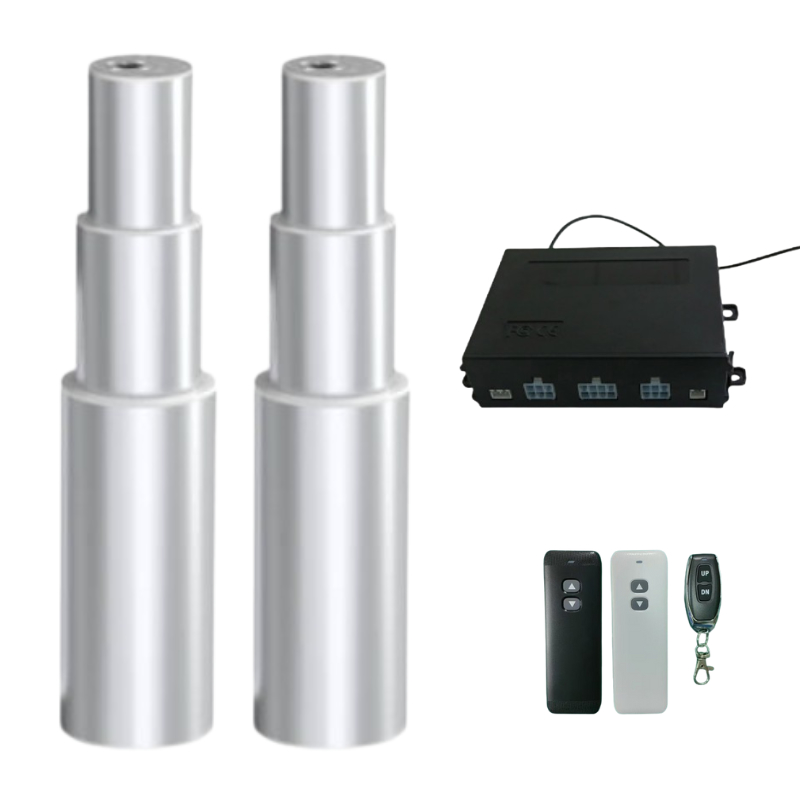 3-Stage Round Telescopic Lifting Column 2000N Thrust 24V DC Motor