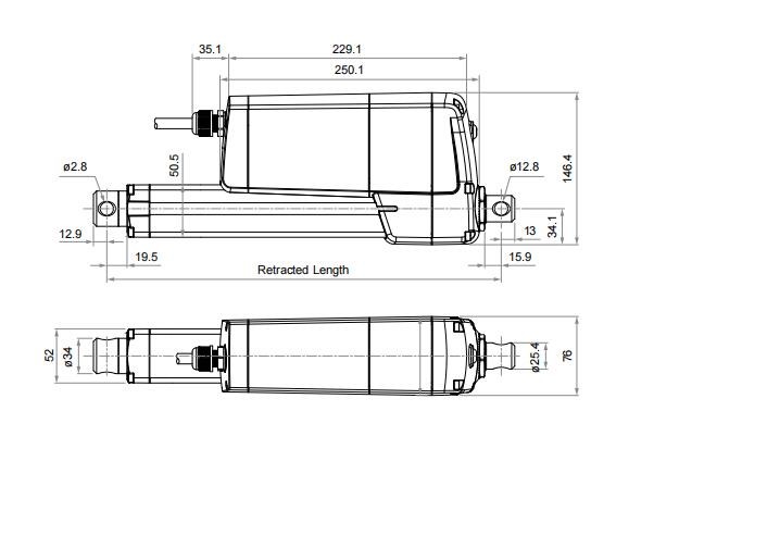 3500 lb DC Motor 24V/12V Heavy-Duty Electric Linear Actuators