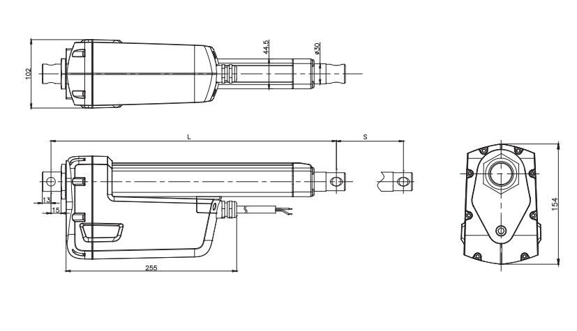 High Force Industrial Linear Actuator 12000N 24V DC Electric Motor IP66