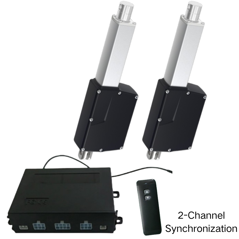 12V~28V DC 6000N Heavy-Duty Actuator 2-Way Synchronous Kit Remote Control System