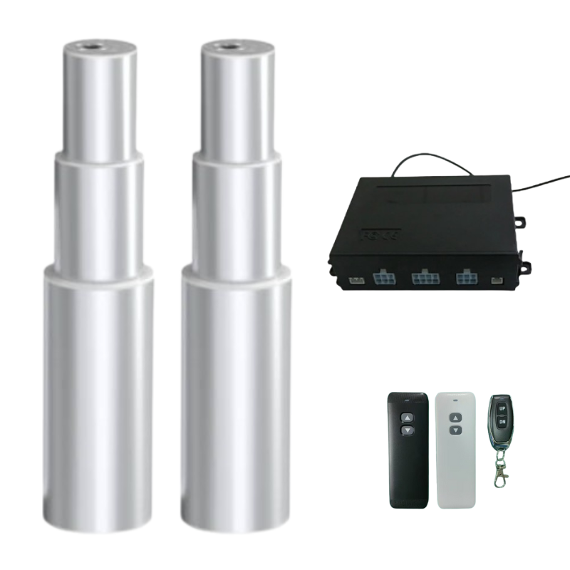 3-Stage Round Telescopic Lifting Column 2000N Thrust 24V DC Motor